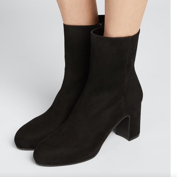 Suede Stuart Weitzman Black Ankle Boots Stuart Weitzman Shoes
